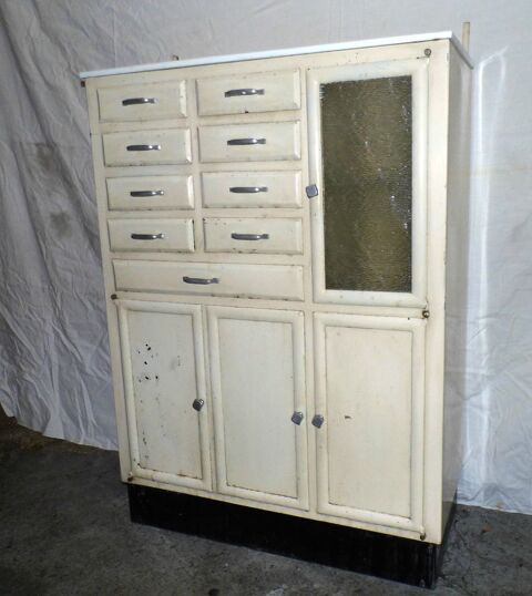 Meuble de mtier dentiste hopital annes 50 armoire pharmacie vintage design XXme siecle 650 Dunkerque (59)