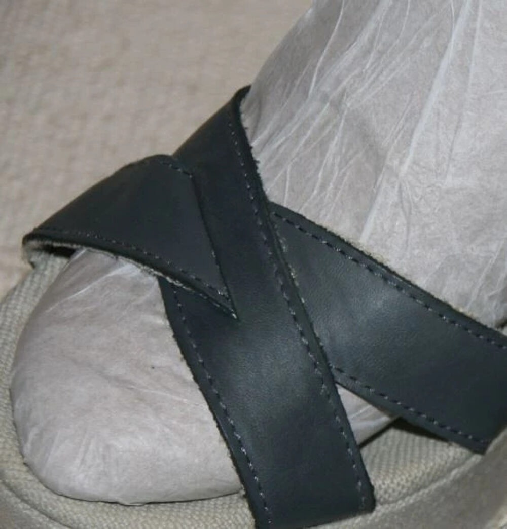 Sandales compens&eacute;es couleur gris 38 femme Chaussures