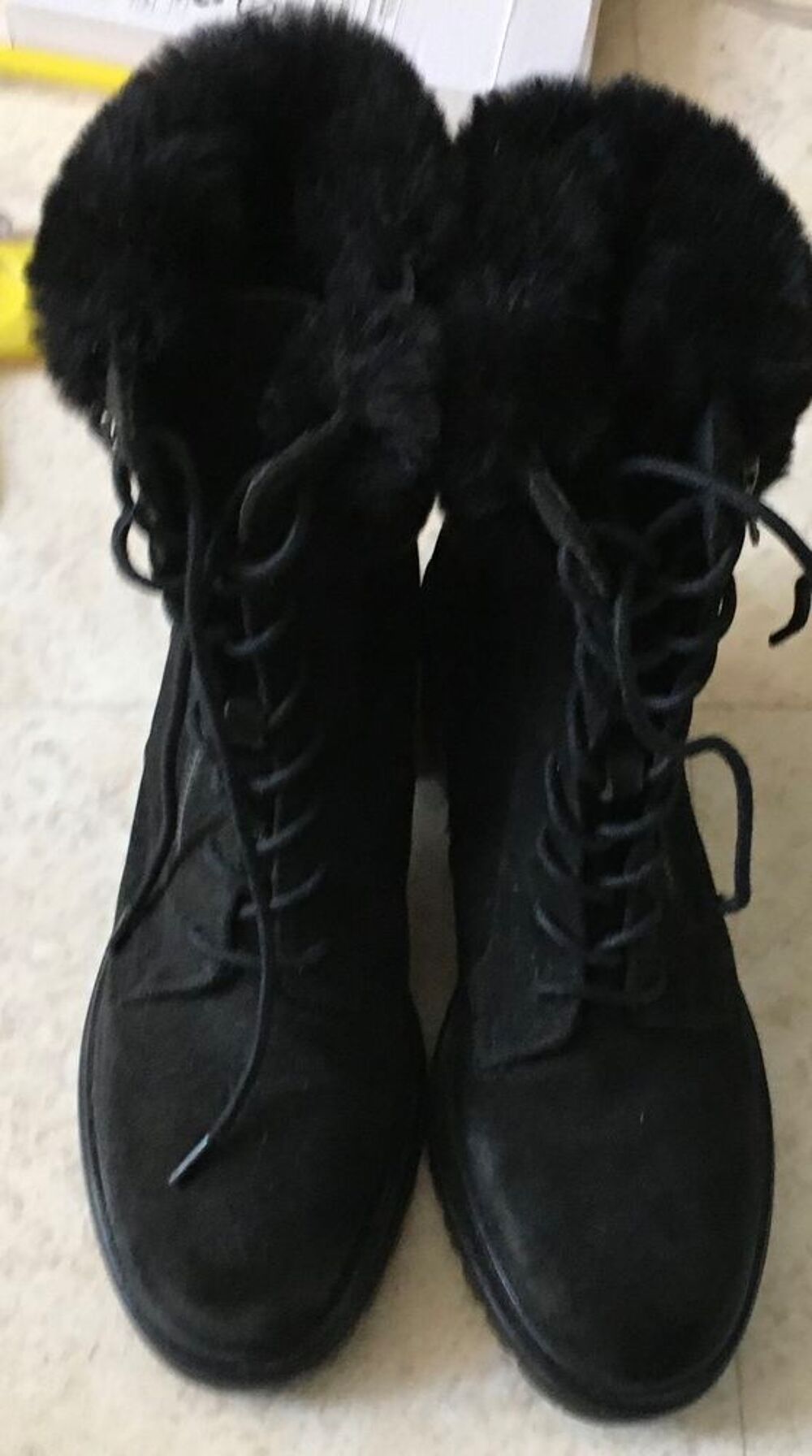 Bottines Geox Noir lacet et fermeture &eacute;clair neuves Chaussures