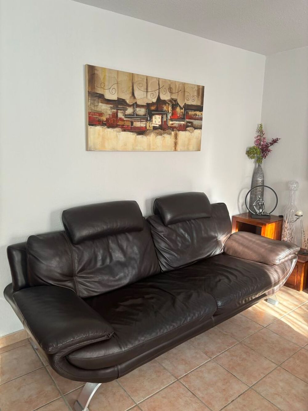 Canap&eacute; + Fauteuil Cuir Meubles