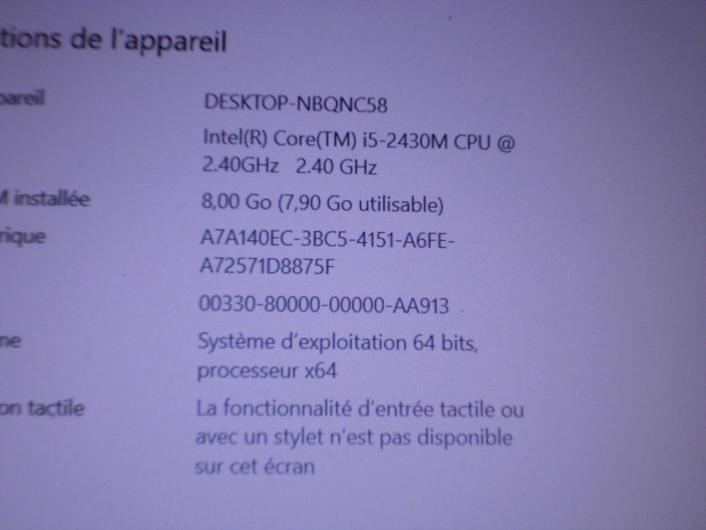  PC DELL LATITUDE E 5520 Matériel informatique