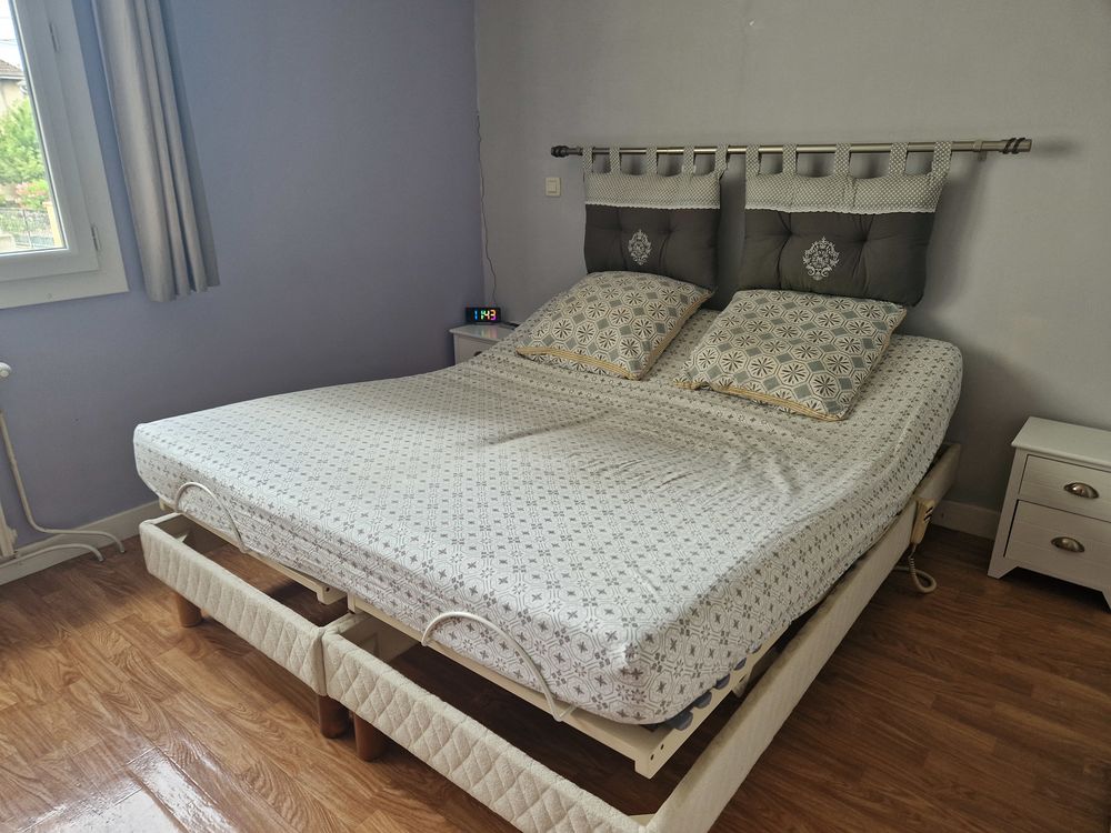 Sommier &eacute;lectrique &agrave; t&eacute;l&eacute;commande 80 x 200
avec matelas Meubles