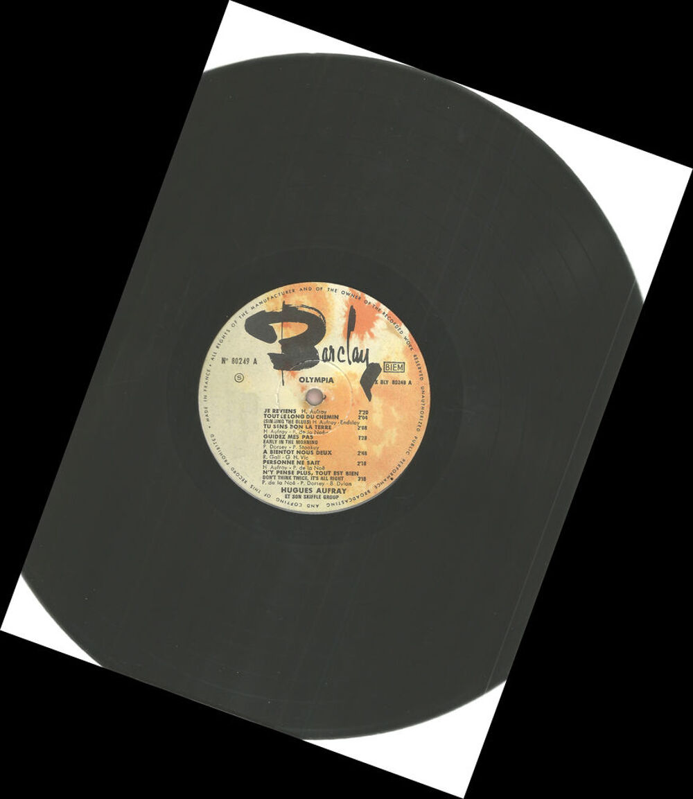 Hugues Aufray ? Olympia 64 ? Vinyle + pochette int&eacute;rieure ? CD et vinyles