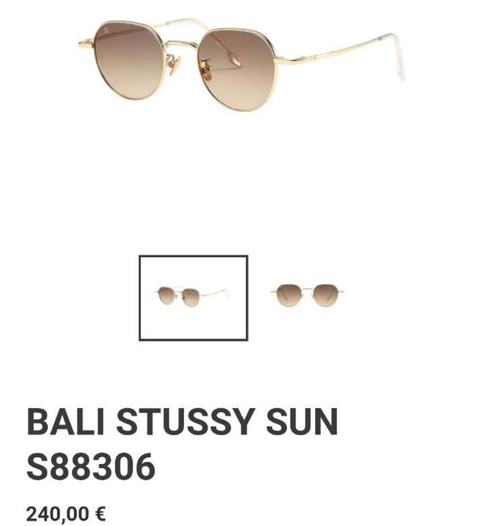 Lunettes luxe plaque et or 24 k Iron Paris/ bali Bijoux et montres