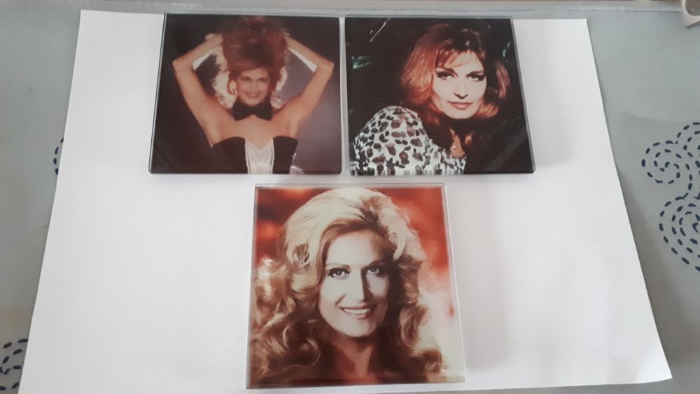 DALIDA : 3 tr&egrave;s rares dessous de verre NEUFS - 40 euros 