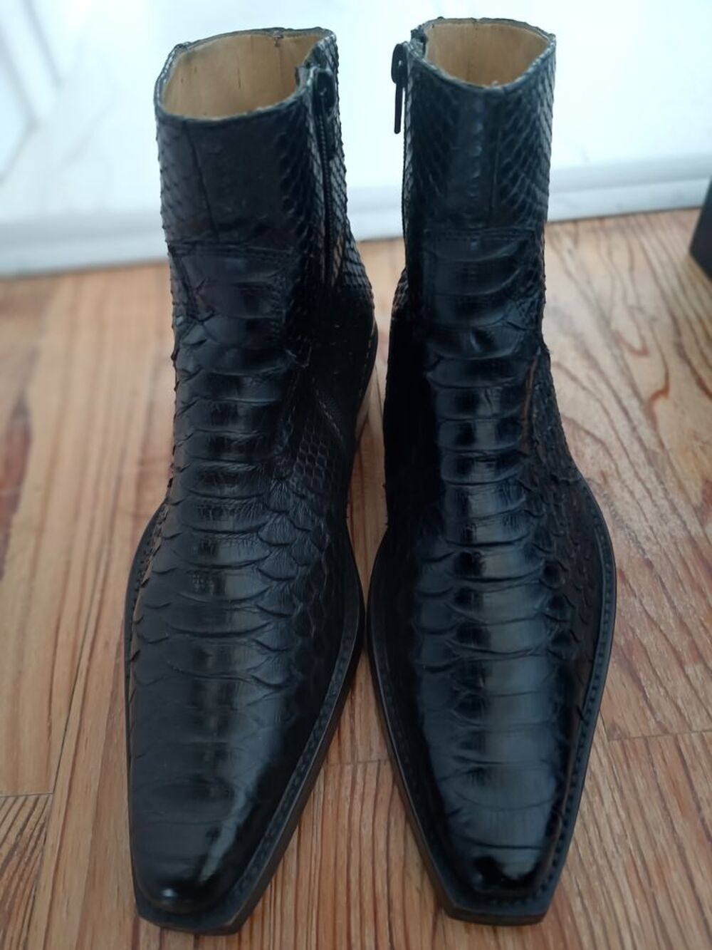 Santiag l&eacute;zard v&eacute;ritable fabriqu&eacute;es en Italie taille 39 Chaussures