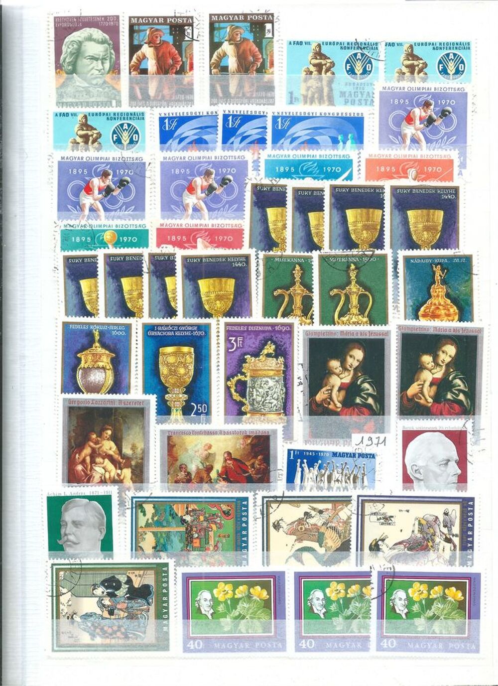 Timbres oblit&eacute;r&eacute;s de Hongrie - T2 - 