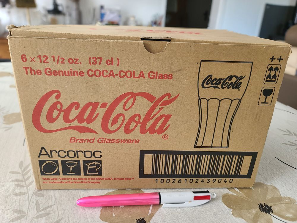 Ensemble de 6 verres Coca Cola - &Eacute;dition Arcoroc -neuf Décoration