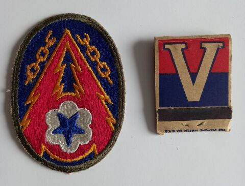 INSIGNE DE BRAS US ETO    &  POCHETTE FOR VICTORY Dijon (21)