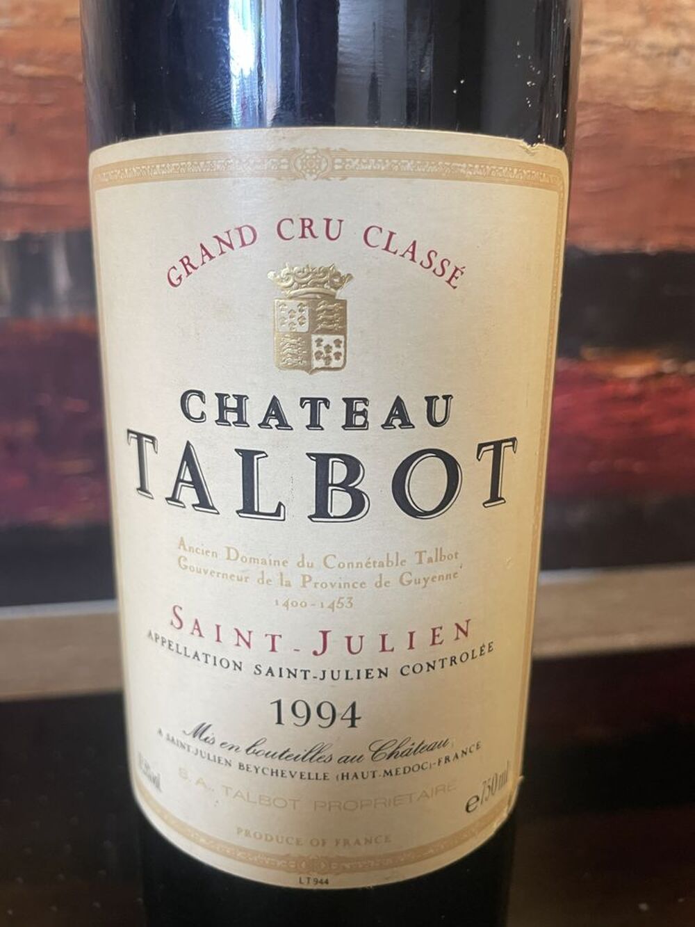 1 Bt St JULIEN Ch&acirc;teau Talbot 1994 Cuisine
