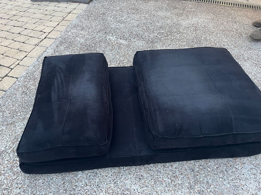 Chauffeuse noir depliable lit 1 une place Meubles
