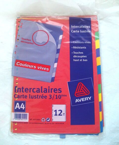 Intercalaire Avery, 12 touches, sous blister 1 Villeurbanne (69)