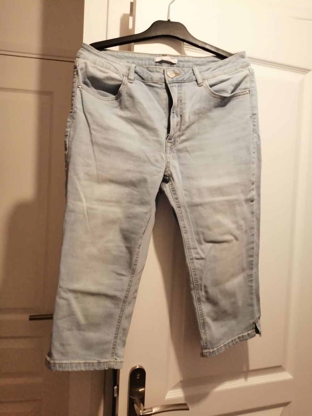 Pantacourt en jean clair femme camaieu Vêtements