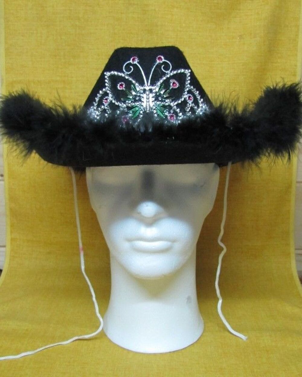 accessoire d&eacute;guisement chapeau country avec diad&egrave;me Lumineux Vêtements