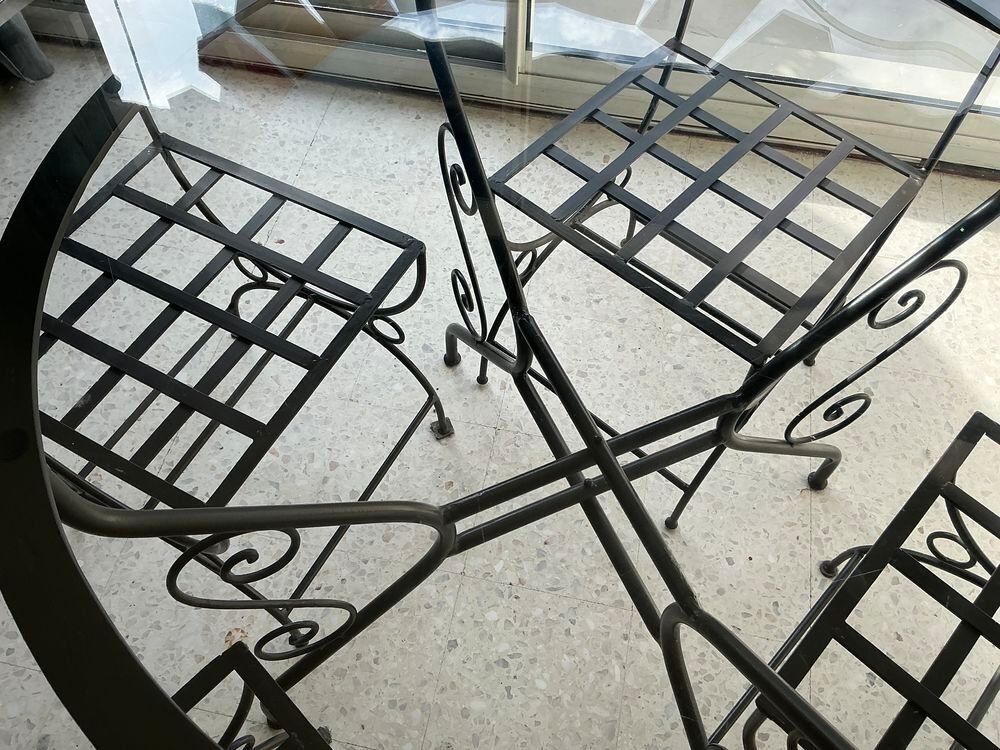 Ensemble table ronde verre maisons du monde Meubles