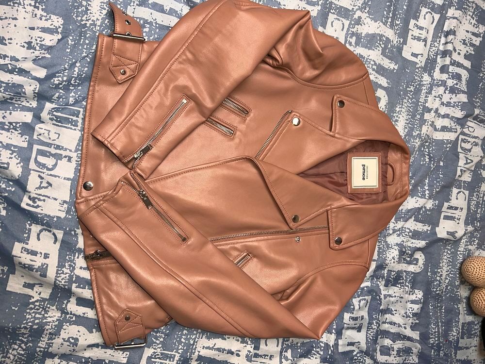 Blouson gemma biker simili cuir Vêtements