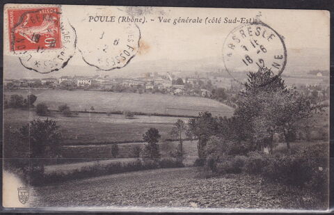 Timbres-CPA-carte postale- POULE (69) - Vue gnrale (ct s 3 Lyon 5 (69)