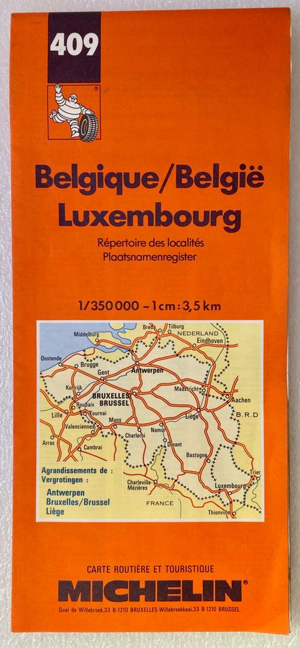 Carte Routi&egrave;re Belgique - Luxembourg N&deg;409 MICHELIN Livres et BD