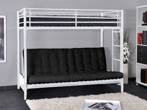 Lit mezzanine clic-clac blanc 260 Rosny-sous-Bois (93)