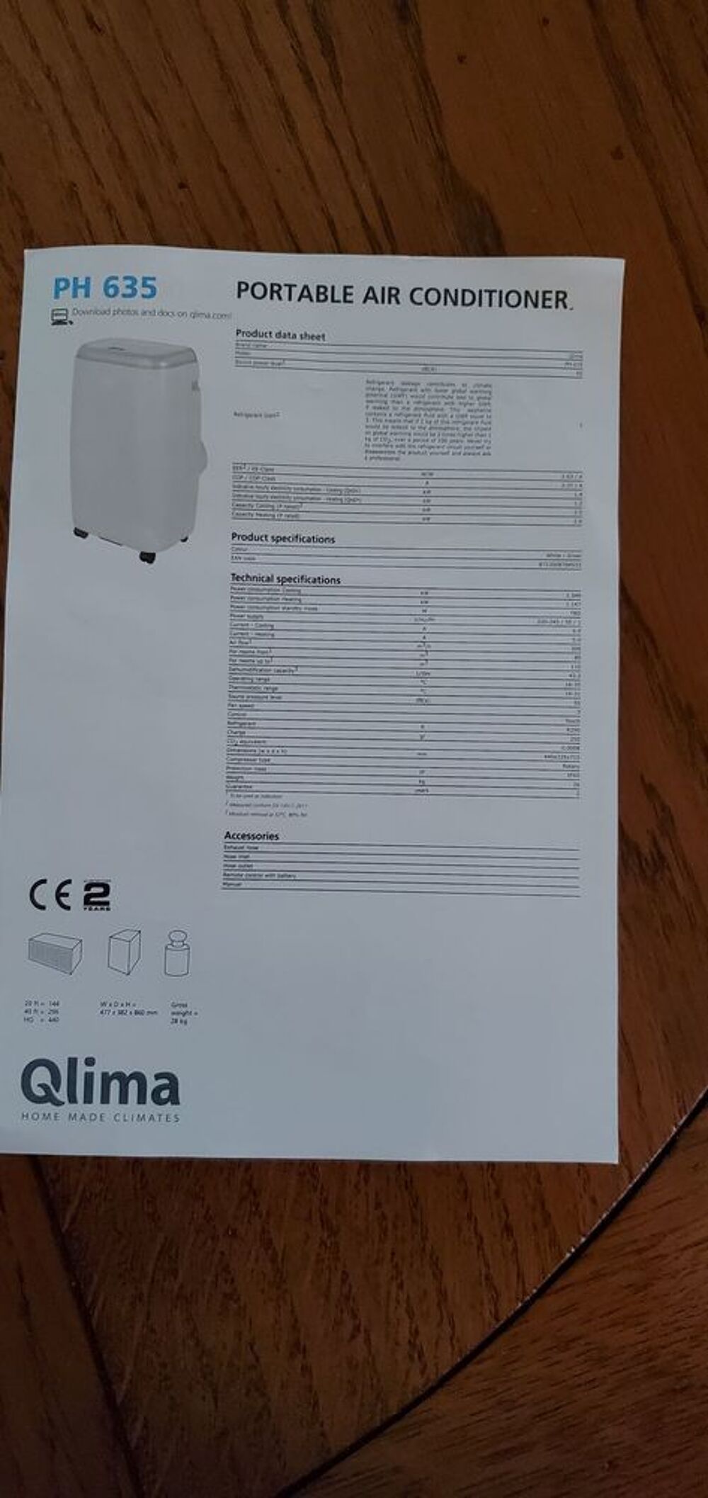 Climatiseur Qlima PH635 Electromnager