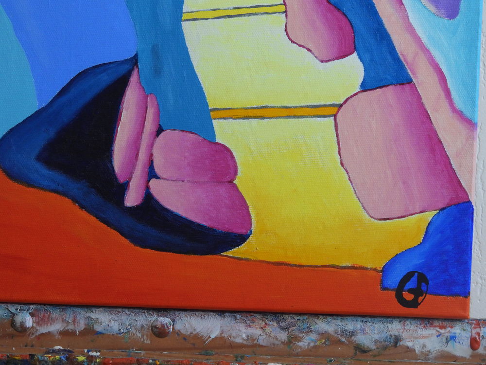 Tableau acrylique sur toile - Village ard&eacute;chois Décoration