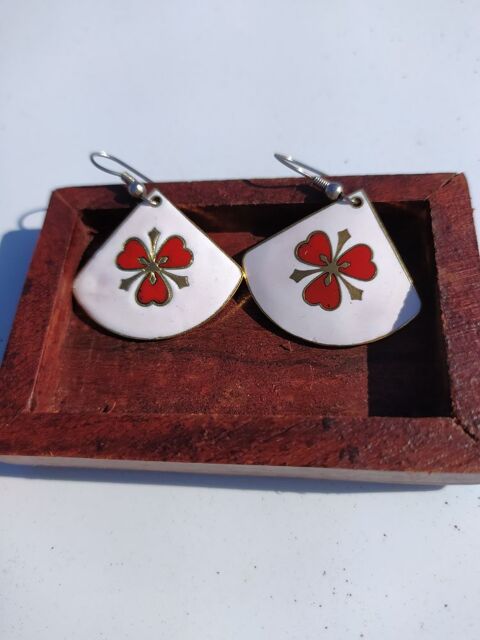 Boucles d'oreille en �mail v�ritable 14 Bretignolles-sur-Mer (85)