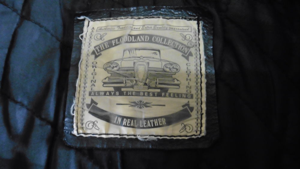 Blouson en cuir noir style vintage homme Vtements