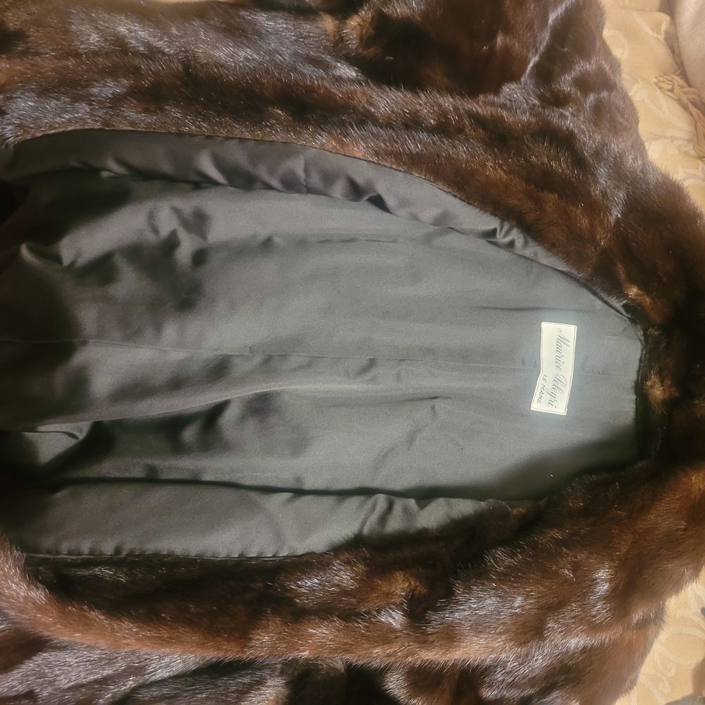 Manteau Astrakan Noir / Vison manteau / Renard blanc Vêtements
