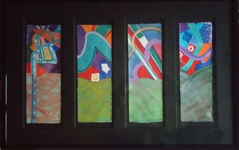 Tableau abstrait de Amaranth Ehrenhalt Paris 16 (75)