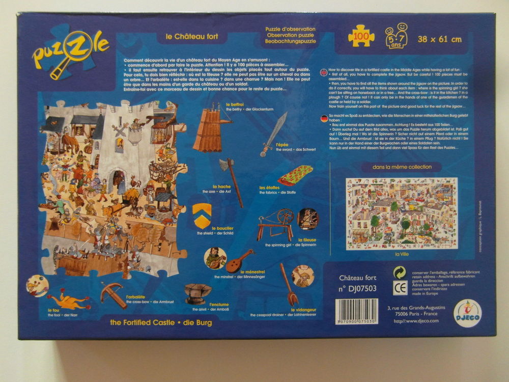 Puzzle d'observation : Le Ch&acirc;teau Fort Jeux / jouets