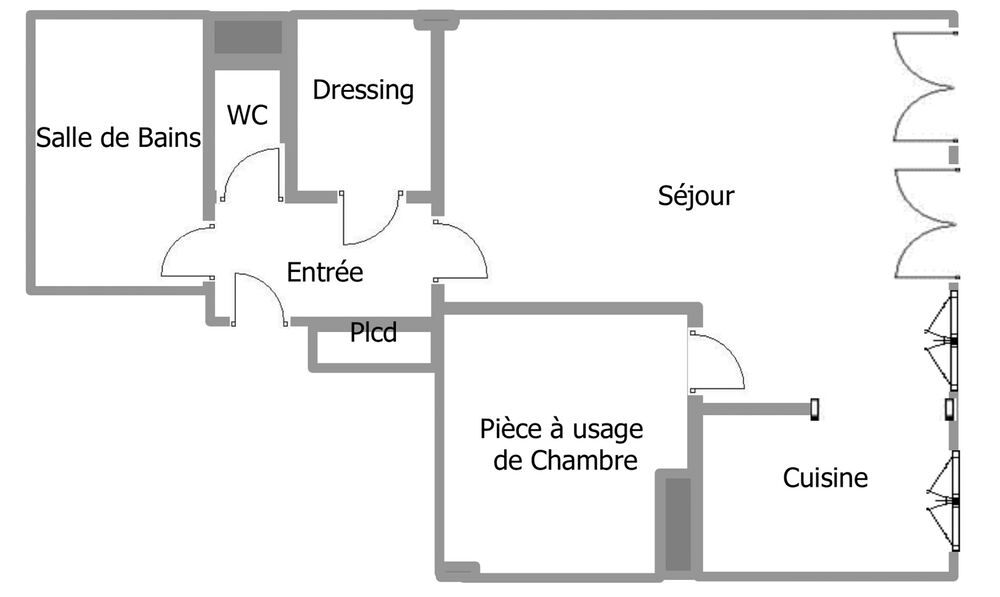 Vente Appartement Appartement Melun quartier Gare 44 m² Melun