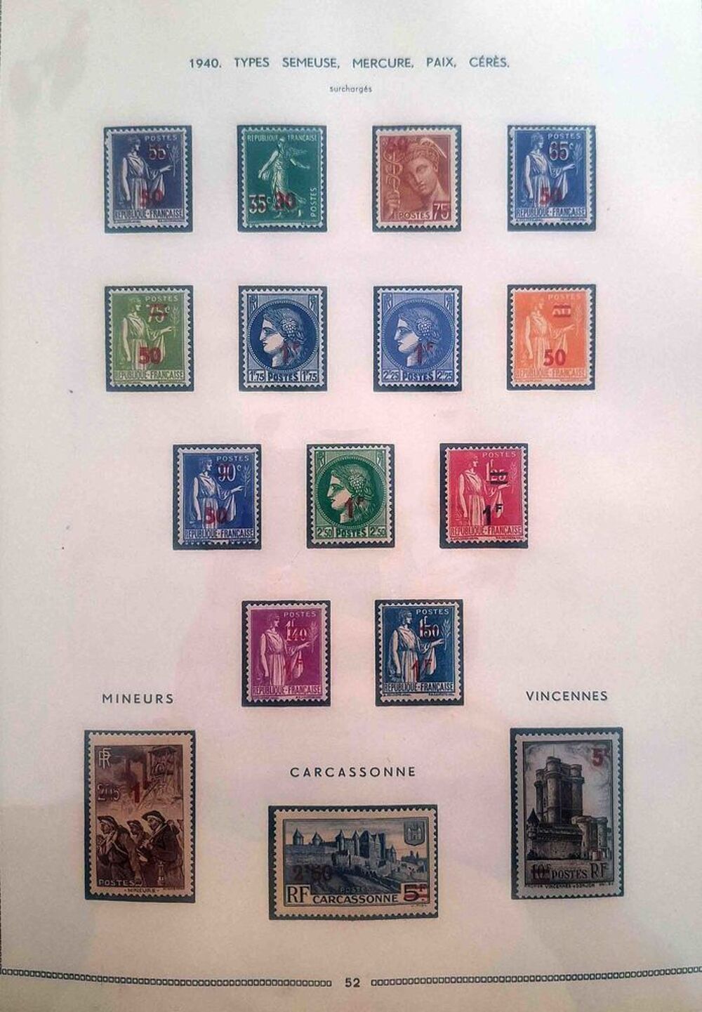 S&eacute;rie de timbres de collection de France G06 