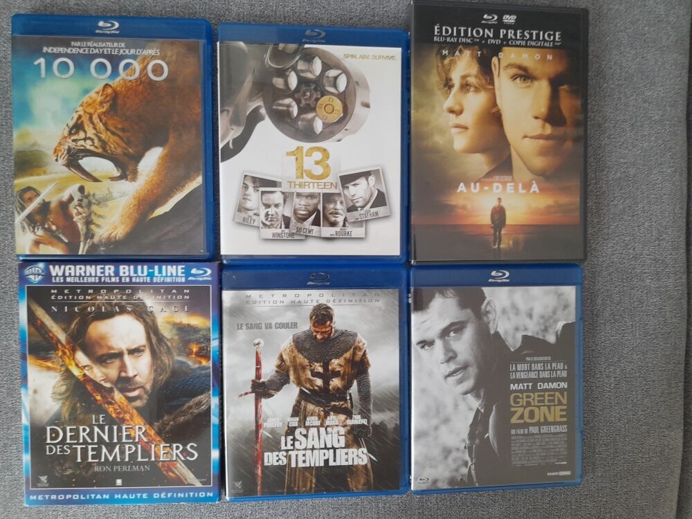 30 BLU-RAY = 3 euros pi&egrave;ce DVD et blu-ray