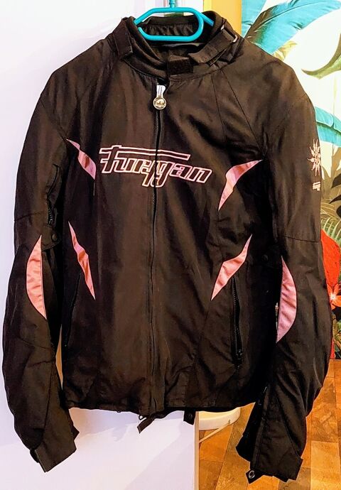 Veste moto Furygan noire et rose 80 Fresnes (94)