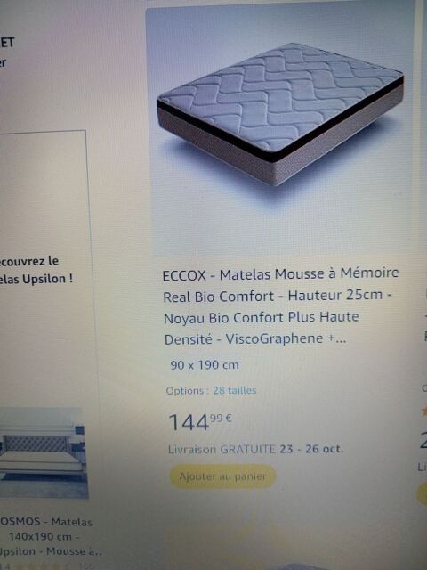 Matelas 190x90. 80 Charenton-le-Pont (94)