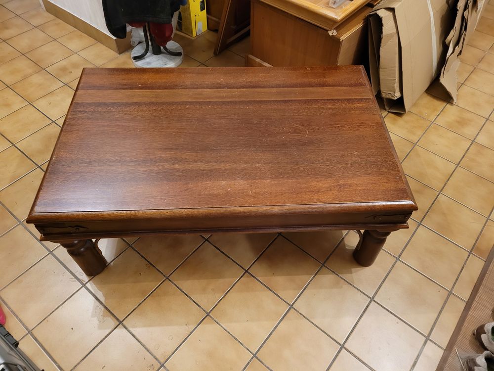 table basse bois et m&eacute;tal Meubles