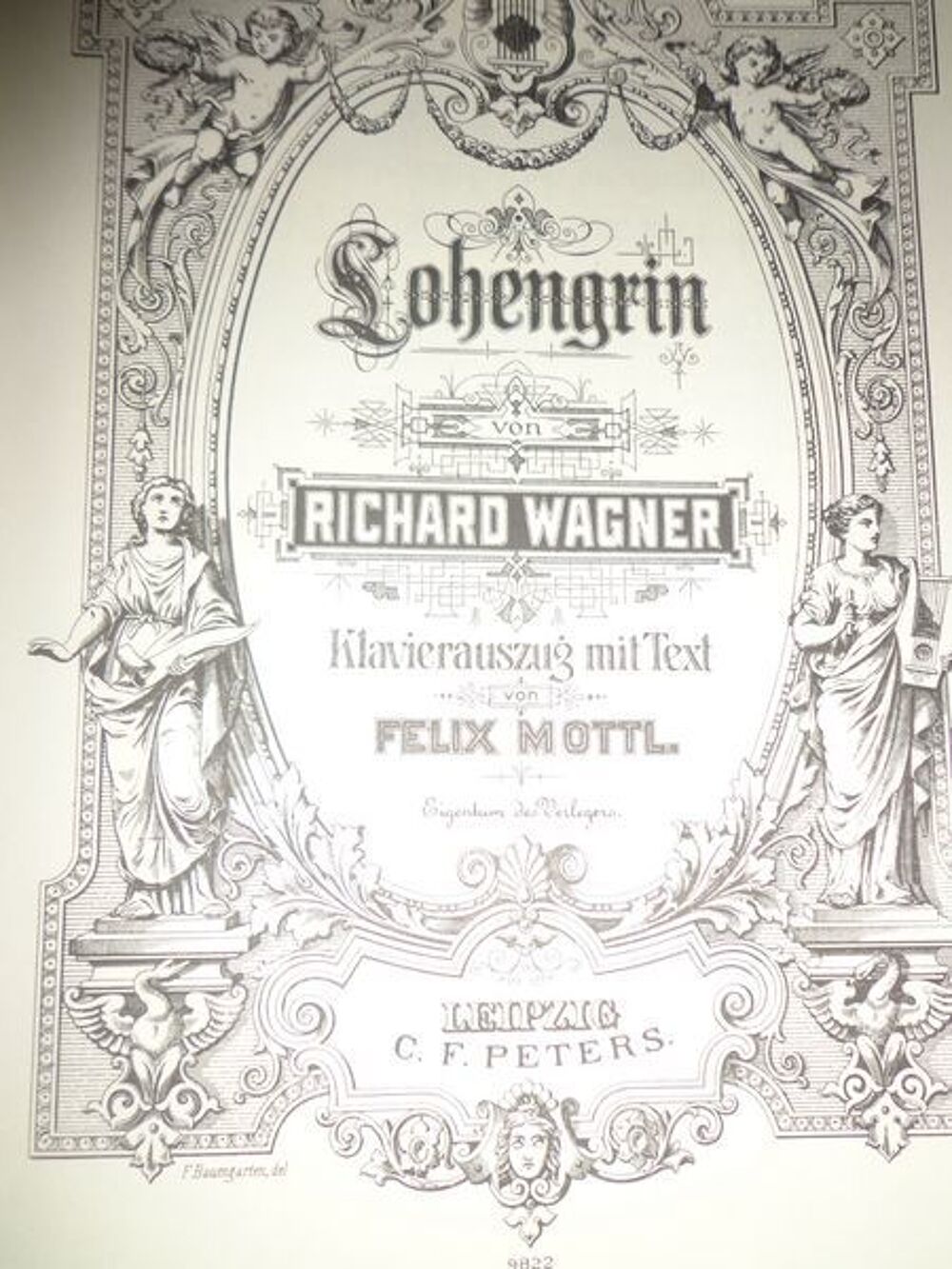 partition &quot;Lohengrin&quot; de Richard Wagner sous forme de livre 