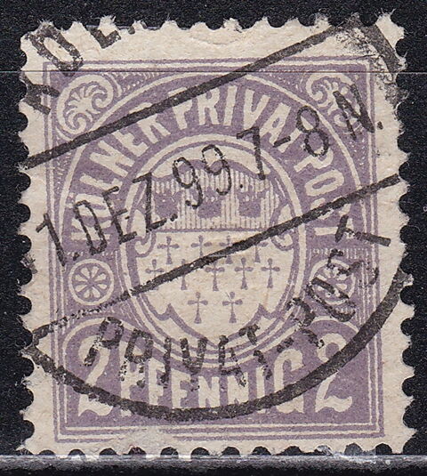 Timbres ALLEMAGNE Koln poste prive 1885-1900 2 Lyon 5 (69)