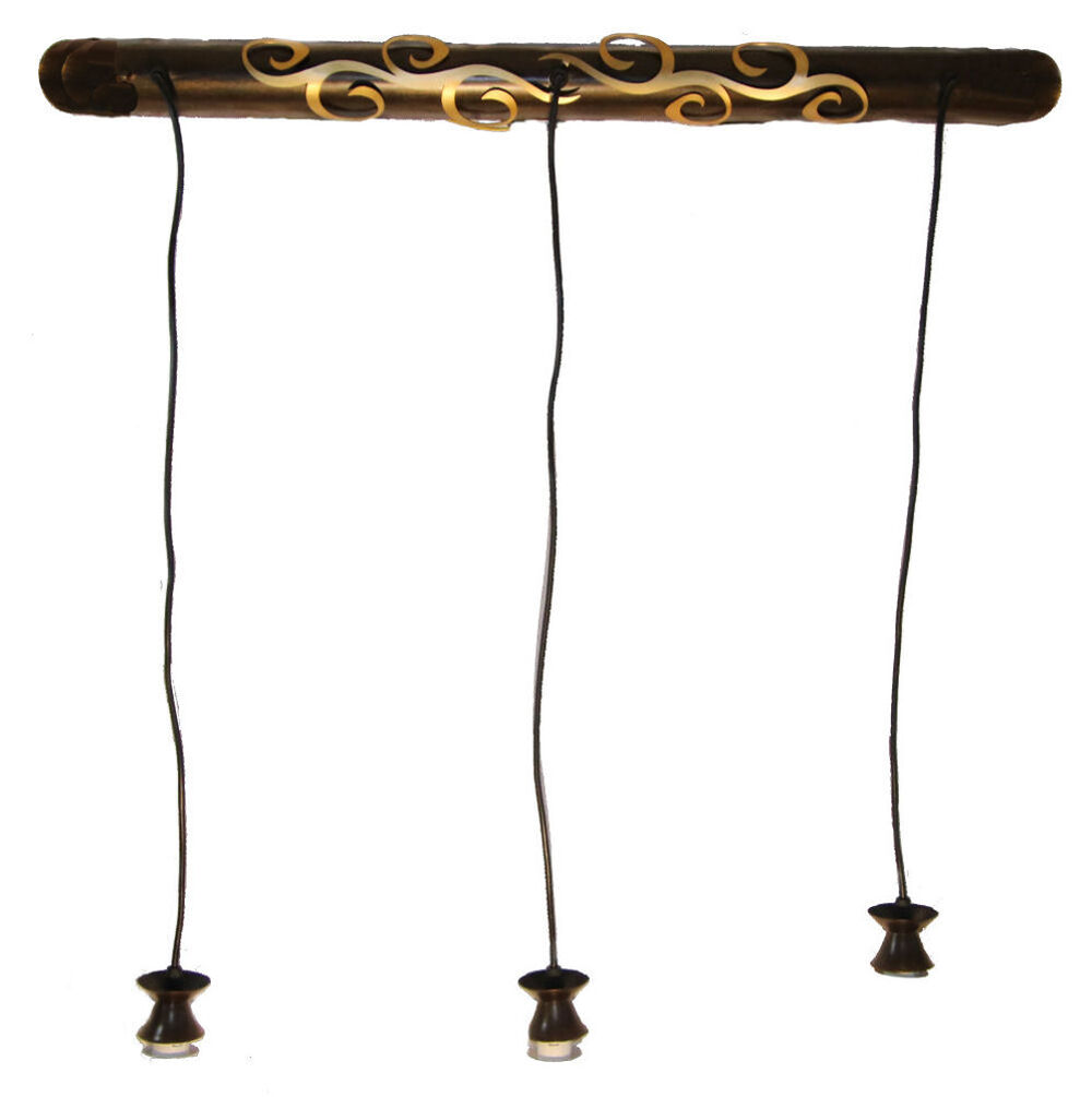 Lumi&egrave;re suspendue 3 ampoules - 2 exemplaires Décoration
