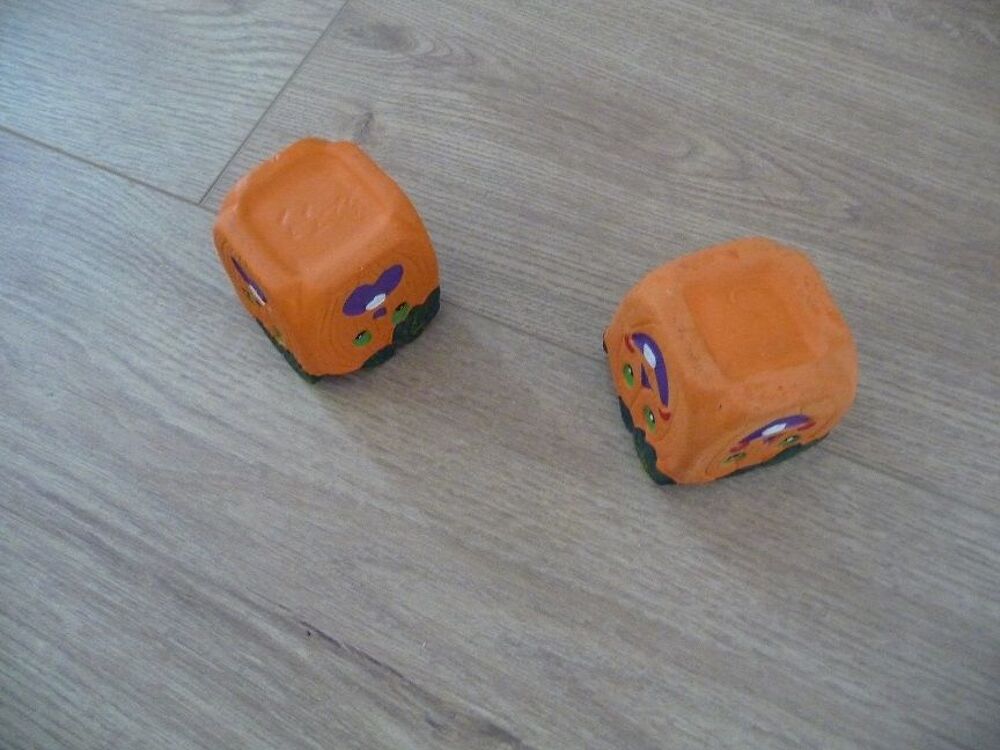 2 petites citrouilles photophores en c&eacute;ramique Décoration