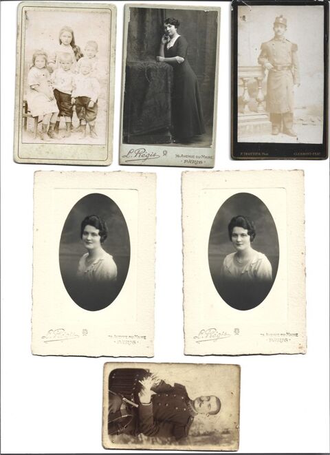 Lot de 21 photographies et portraits anciens / cartonnés 20 Clermont-Ferrand (63)