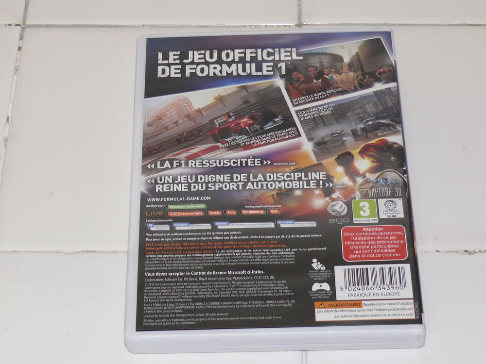 Jeu "F1 2010" Consoles et jeux vidéos