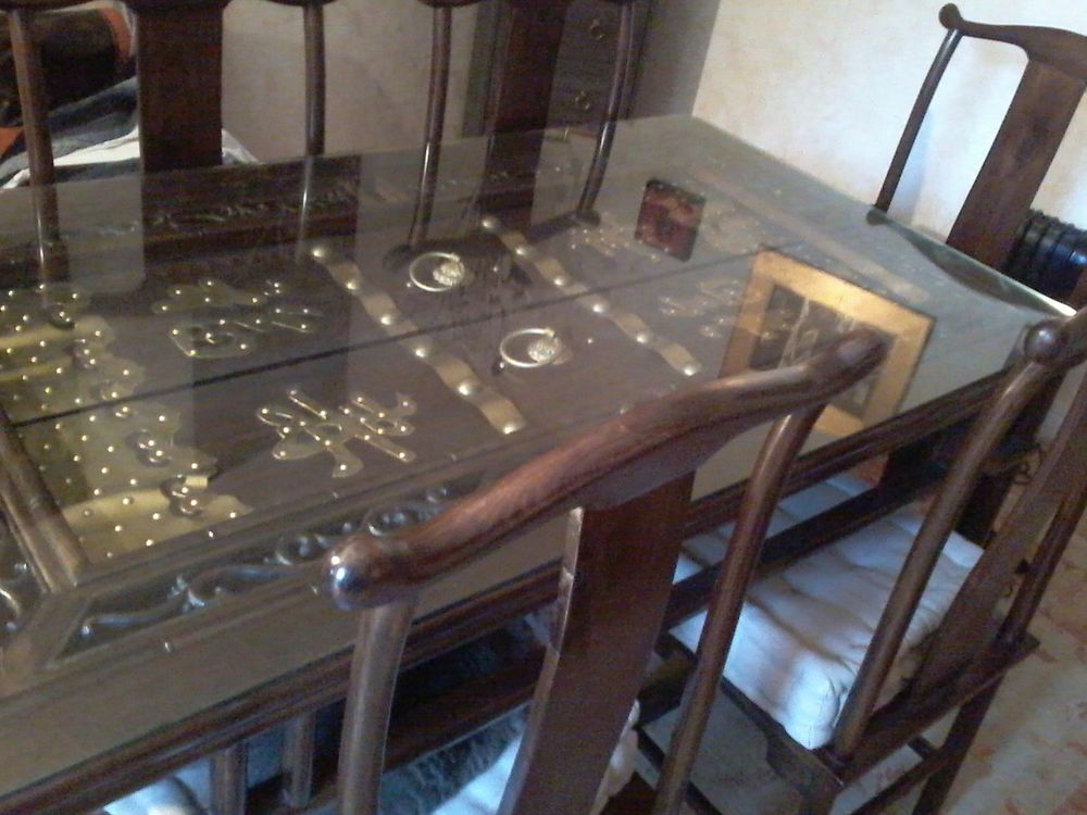 table chinoise et 6 chaises d origine Meubles