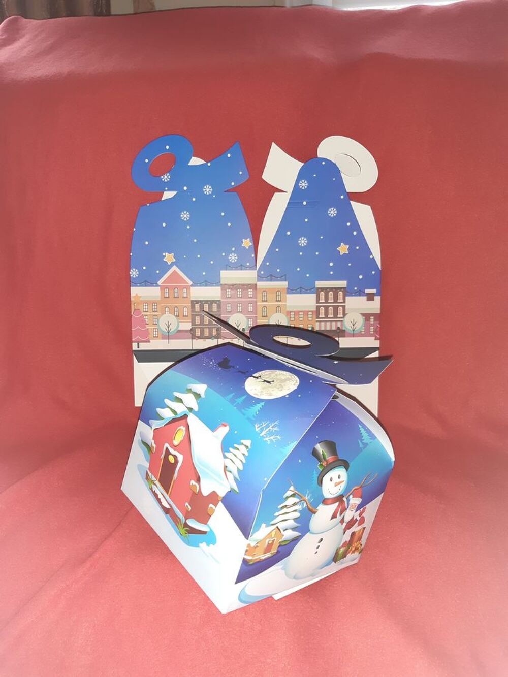 20 Pi&egrave;ces 3D en carton Bo&icirc;tes-cadeaux avec arc pour No&euml;l Décoration