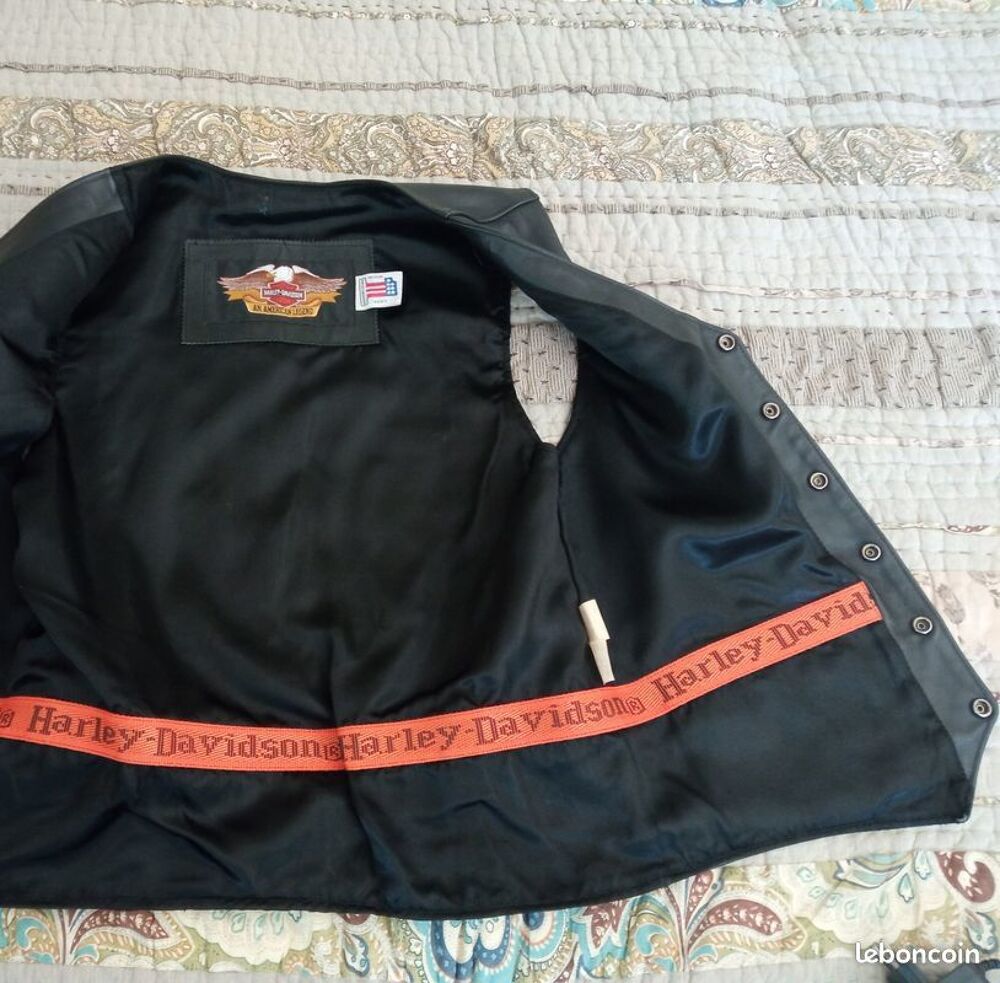Gilet en cuir, Harley Davidson V�tements