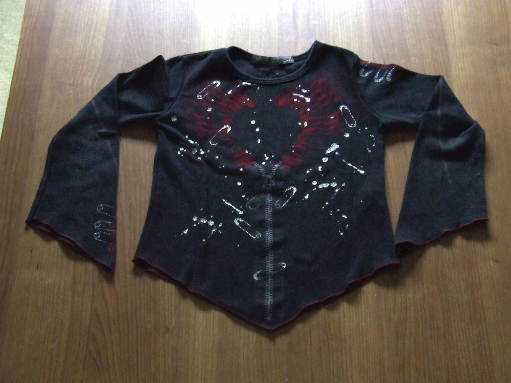 Tee-shirt asym&eacute;trique, manches longues, Anthracite, 5&nbsp;ans Vêtements enfants