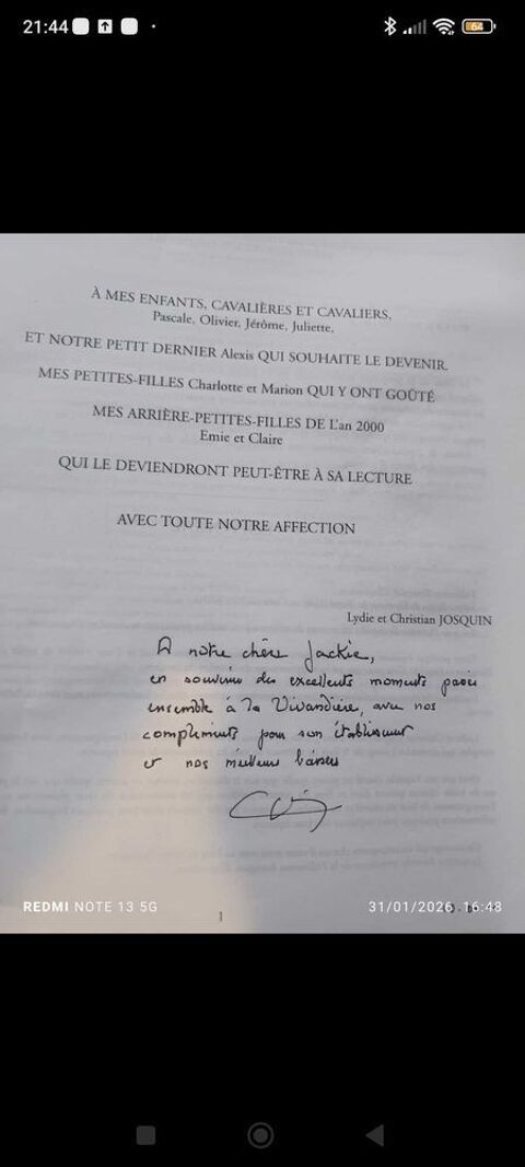 livre pr�cis de l'homme de cheval d�dicac� Saint-Julien-en-Genevois (74)