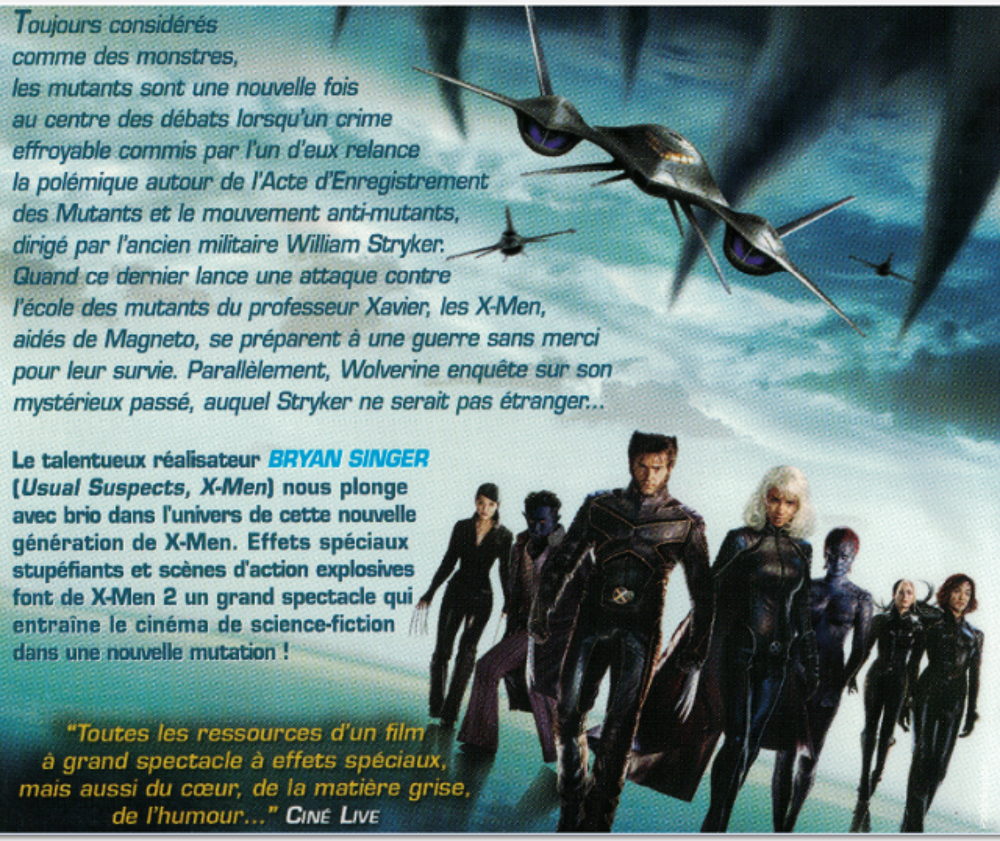 X-Men, volumes 1 et 2 DVD et blu-ray
