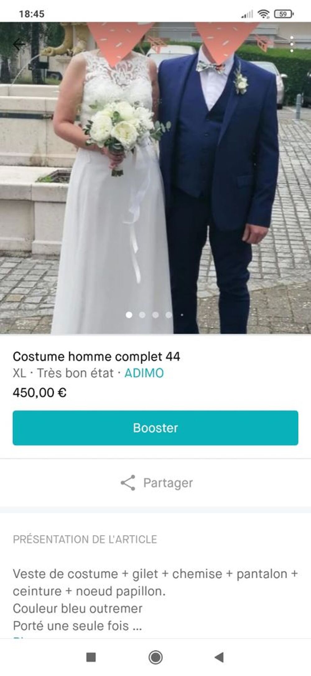 costume mariage Vêtements