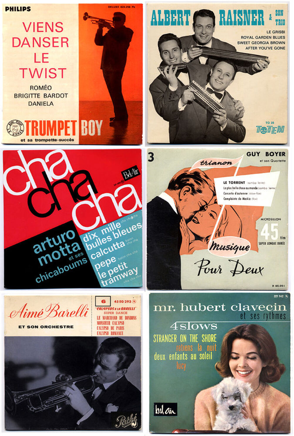 ORCHESTRES des ann&eacute;es 60 / 6 EP (4 titres) CD et vinyles